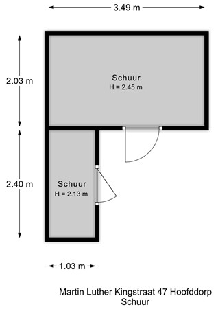 Floorplan - Martin Luther Kingstraat 47, 2131 TJ Hoofddorp